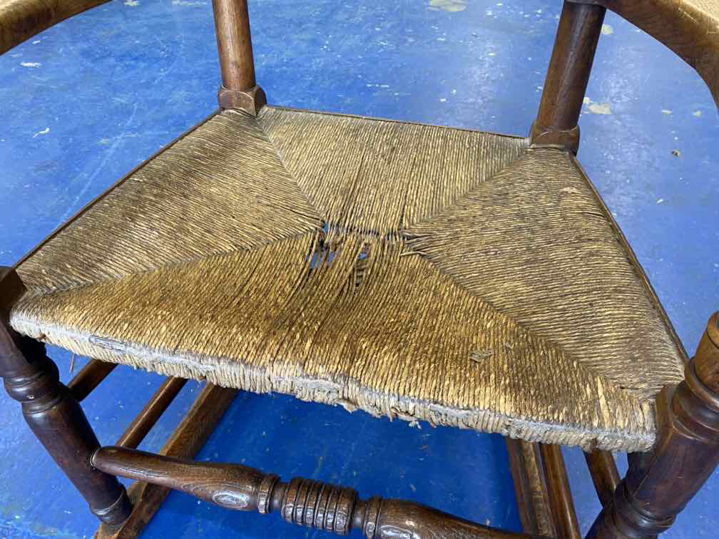 Rush chair seat needing replacing